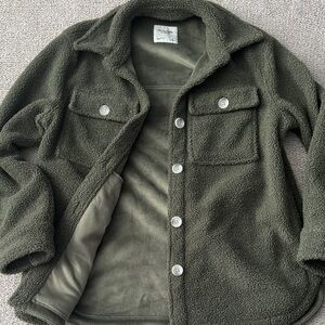 Universal Thread Dark Green Teddy Jacket